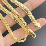 925 Silver Male Unique Necklace Chain Excellent Golden Wide Chain Necklace