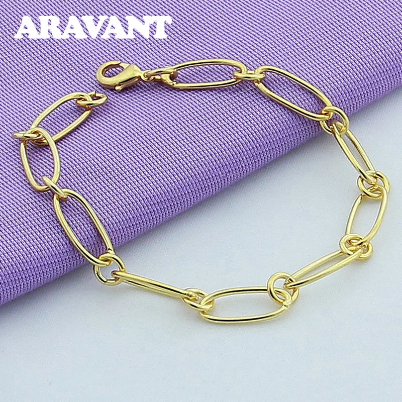 925 Silver Chains Charm Bracelet for Women Girls