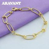 925 Silver Chains Charm Bracelet for Women Girls