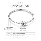 925 Silver Galaxy Star Cluster Bracelet for Charms DIY