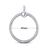 925 Silver O-Pendant Charm Chain Necklace for Women
