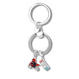 925 Silver Key Ring Bag Charm Holder Heart Keychain