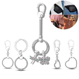 925 Silver Key Ring Bag Charm Holder Heart Keychain