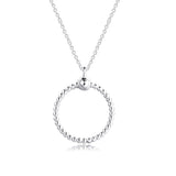 925 Silver Medium Beaded O Pendant for Jewelry