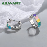 925 Silver Heart Hoop Earring Wedding Jewelry Gift