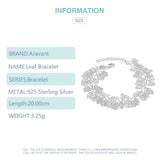 925 Silver Leaves Bracelet Chain For Women Jewelry