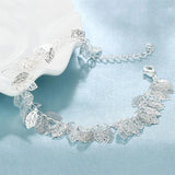 925 Silver Leaves Bracelet Chain For Women Jewelry