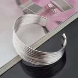 925 Silver Line Bracelet&Bangle For Women Jewelry Gift