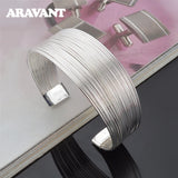 925 Silver Line Bracelet&Bangle For Women Jewelry Gift