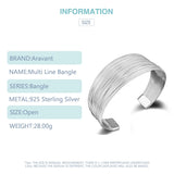 925 Silver Line Bracelet&Bangle For Women Jewelry Gift