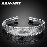 925 Silver Line Cuff Bracelets for Women