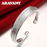 925 Silver Line Cuff Bracelets for Women
