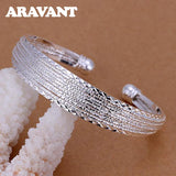 925 Silver Line Cuff Bracelets for Women