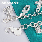 925 Silver Charm Bracelet for Women Jewelry