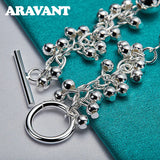 925 Silver Smooth Bead Bracelet for Women Wedding