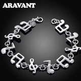 925 Silver Musical Charm Bracelet for Women