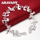 925 Silver Musical Charm Bracelet for Women