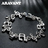 925 Silver Musical Charm Bracelet for Women