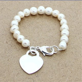 925 Silver Freshwater Pearl Bracelet Pink Green Silver Bridal Jewelry