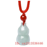 925 Silver Natural Jade Gourd Bead Pendant Charm Jewellery