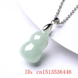 925 Silver Natural Jade Gourd Bead Pendant Charm Jewellery