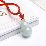 925 Silver Natural Jade Gourd Bead Pendant Charm Jewellery