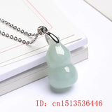 925 Silver Natural Jade Gourd Bead Pendant Charm Jewellery