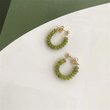 925 Silver Peridot Stud Earrings Minimalist Versatile Jewelry