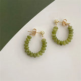 925 Silver Peridot Stud Earrings Minimalist Versatile Jewelry