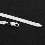 925 Silver Necklace 4MM Snake Chain Men & Women Couple
