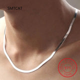 925 Silver Necklace 4MM Snake Chain Men & Women Couple