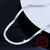 925 Silver Necklace 4MM Snake Chain Men & Women Couple