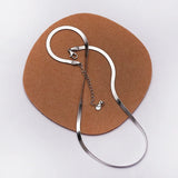 925 Silver Necklace 4MM Snake Chain Blade Chain