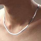 925 Silver Necklace 4MM Snake Chain Sterling Silver Jewelry