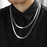 925 Silver Necklace 4MM Snake Chain Men & Women Couple Sterling Silver Jewelry