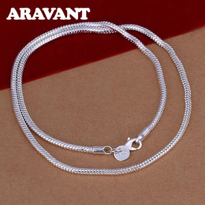 925 Silver Necklace Chains For Men Women Jewelry