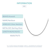 925 Silver Necklace Chains For Men Women Jewelry