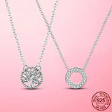 925 Silver Family Tree Necklace for Women Wedding Party Gift