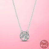 925 Silver Family Tree Necklace for Women
