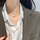 925 Silver Necklace Women's Short Clavicle Blade Chain Necklace