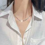 925 Silver Necklace Women's Short Clavicle Blade Chain Necklace