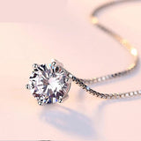 925 Silver Necklace Pendant 1.0ct D Moissanite Pass Diamond Test