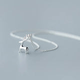 925 Silver Sweet Fawn Necklace Short Chain