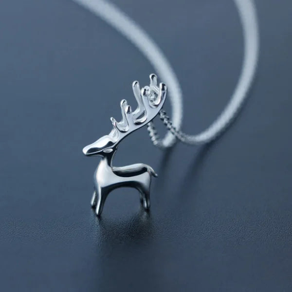 925 Silver Sweet Fawn Necklace Short Chain