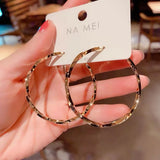 Stylish 925 Silver Needle Big Ear Ring Golden Earrings for Women