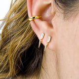925 Silver Needle Crown Earrings Zirconia Crystal Flower Stud Earrings
