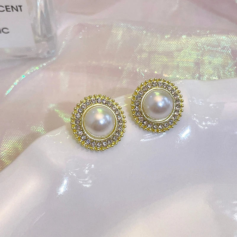 925 Silver Needle Earrings Natural