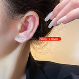 925 Silver Needle Earrings Natural