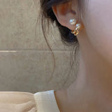 925 Silver Needle Earrings Natural