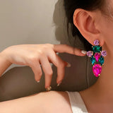 925 Silver Needle Exaggerated Earrings